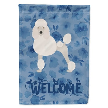Carolines Treasures CK6036CHF Poodle Welcome Flag Canvas House Size Large multicolor