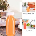 thumbnail image 3 of CUITING 5pcs Clear Beverage Bottles With Caps Reusable Mini Juice Containers Plastic Juice Bottle For Drinks Milk Tea Coffee Fridge Storage 300ml, 3 of 8
