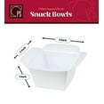 thumbnail image 5 of [10 Pack - 15 oz] Plastic Serving Bowls Square White Disposable Reusable Plastic Snack Bowls - Posh Setting, 5 of 6