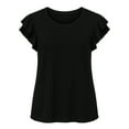 thumbnail image 4 of White Mark Ruffle Sleeve Solid Top (Women's), 4 of 6