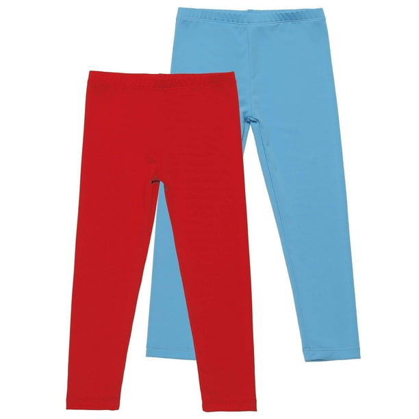 Odeerbi 3-12 Años Niñas 2 Pcs Leggings Mallas Elásticas Lycra Pantalones de Comodidad Suavidad Transpirable Pantimedias