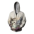 thumbnail image 3 of Sudadera con capucha holgada con estampado de lobo rey para hombre, sudadera con capucha de otoño, sudaderas para hombre, sudaderas modernas y versátiles, 3 of 4