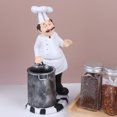thumbnail image 3 of 1pc Chef Model European Style Resin Mini Cook Statue Figurine Adornment for Restaurant (Bucket Chef), 3 of 4