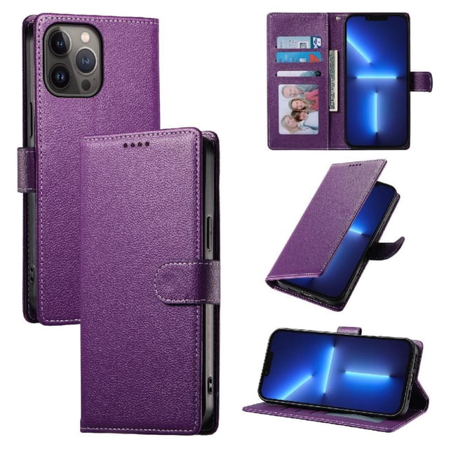 Case for FOXDOCK iPhone 13 Pro Max Wallet Case – Premium Leather, 3 Card Slots, Shockproof Protection