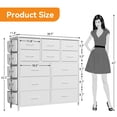 thumbnail image 2 of Cómoda Cajonera 12 Cajones de Tela para Recámara | Organizador de Ropa con Bolsillos Laterales y Ganchos | Mueble de Almacenamiento Multifuncional para Dormitorio - Resistente y Espacioso, 2 of 7