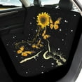 thumbnail image 4 of Xoenoiee Sunflower Butterfly Print Car Seat Cover Auto Accessories Set of 4 Pcs, Car Front Seat Protective Cover + Split Bench Cover Backrest Seat Protector Universal Fit, 4 of 7