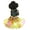 Black/Gold LED, variant on Petitebelle Clown Little Miss Mardi Gras Puppy Dog Dress (Black/Gold LED, X-Large)