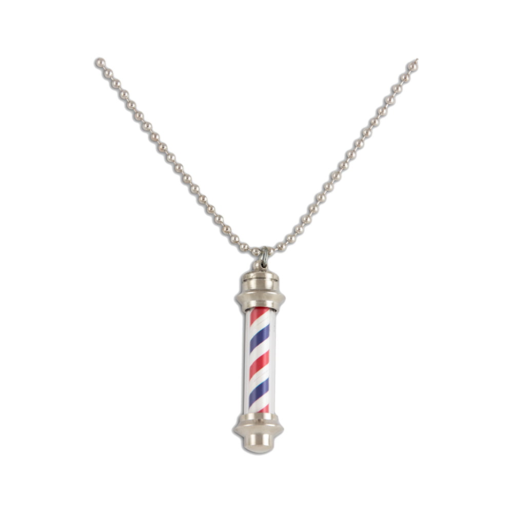 N/H Hairdresser Barber Pole Pendant Necklace Magic Wand Letter Necklace for Women Men Personality Charm Fashion