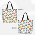 thumbnail image 2 of Disketp Cartoon Monster Trucks Bolsa Tote de Lona para Mujer, Bolso de Hombro y Cruzado con Cierre de Cremallera, 2 of 7