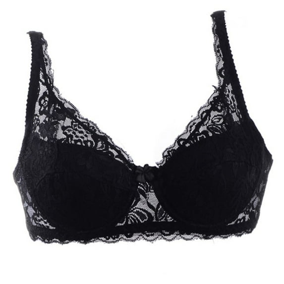 URMAGIC Women Sexy Lace 3/4 Cup Underwire Bra Push Up T-shirt Bralette,32B-40B