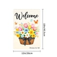 thumbnail image 4 of Jbralid Welcome Spring Flowers Basket Garden Flag For Spring Summer Home Outdoor Garden Yard Door Decor 12x18 inch, 4 of 5