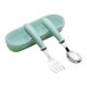 thumbnail image 4 of Cucharas de sopa de acero inoxidable 304, cuchara y tenedor para niños, cuchara para suplemento alimenticio para bebés, combinación de tenedor, vajilla de cocina (color: verde) Juego de tenedor y cuch, 4 of 9