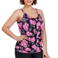 thumbnail image 6 of Ocean Blues Women's Plus Size Tankini Top Only Loose Fit Blouson Bathing Suit Top Size 3XL, 6 of 8