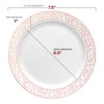 thumbnail image 5 of Smarty 7.5" White Rose Gold Silver Mosaic Round Plastic Salad Plates 120ct, 5 of 7