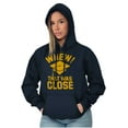thumbnail image 4 of Funny Graduation Whew That Was Close Unisex Plus Fleece Graphic Hoodie Brisco Brands 4X, 4 of 4