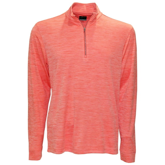 Greg Norman Golf Men's Utility 1/4 Zip Pullover, Medium Peach Heather