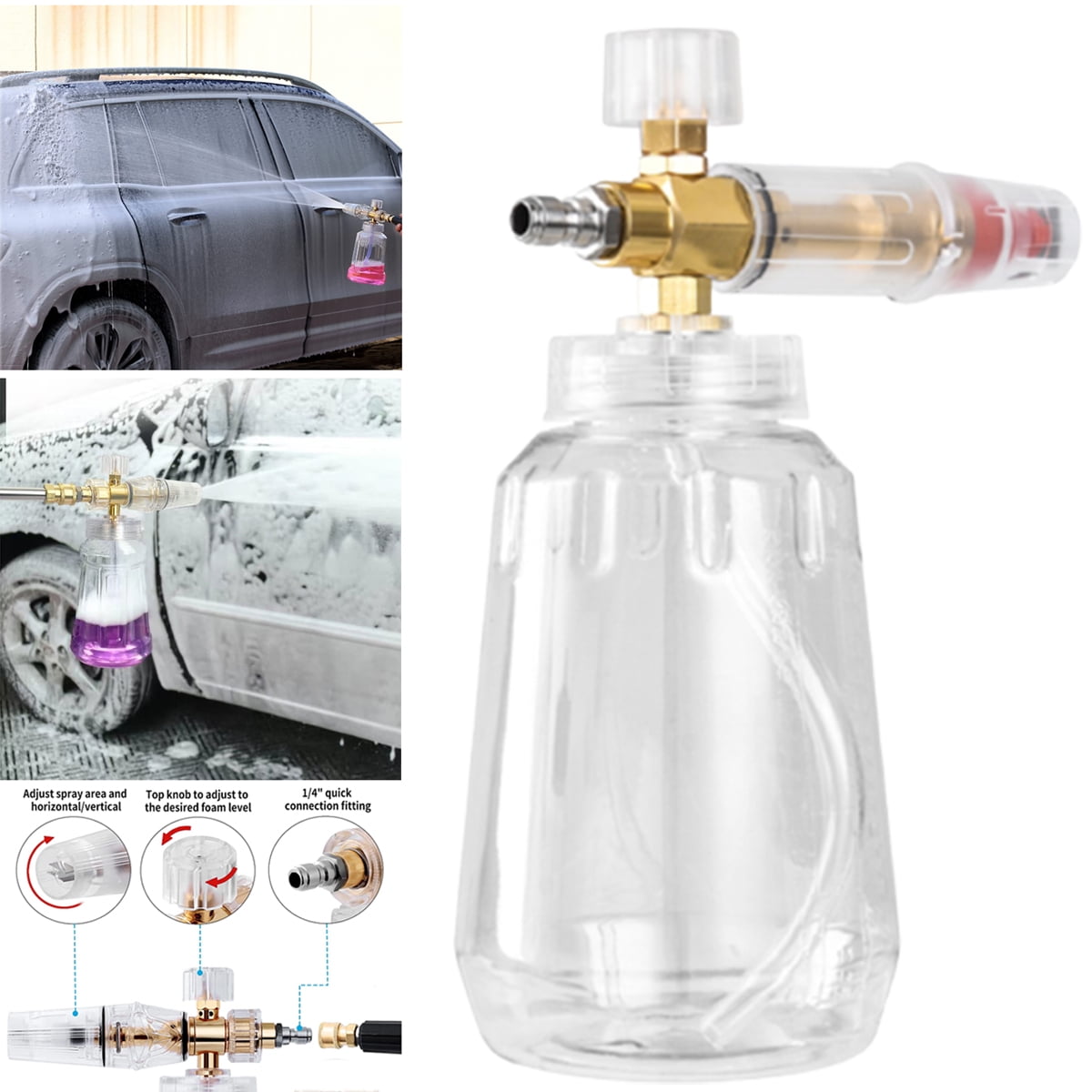 Foam Cannon Soap Sprayer for Car Wash, Patio Cleaning