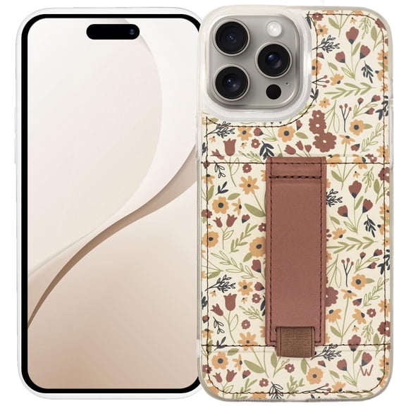 Walli Cases iPhone 16 Pro Phone Case with Wallet and Finger Strap - Harvest Fields