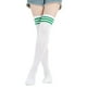 thumbnail image 1 of XmhyTop 1 par de calcetines por encima de la rodilla, calcetines hasta la rodilla, medias altas hasta el muslo, calcetines hasta la rodilla para mujer, para cosplay de niña, uso diario, blanco, 1 of 2