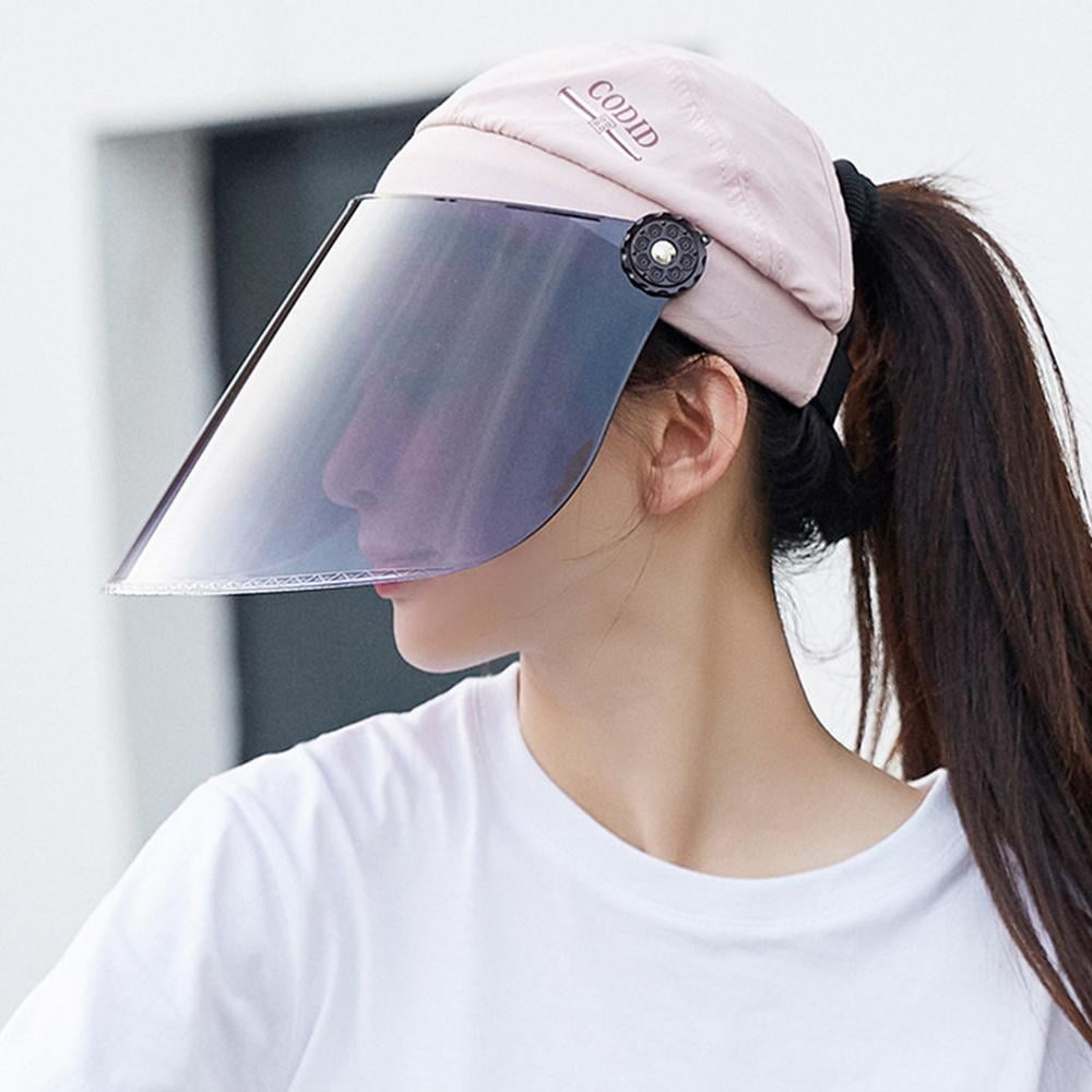 Korea Style Outdoor Safety Full Cover Face Shield Fisherman Cap Transparent Hat 