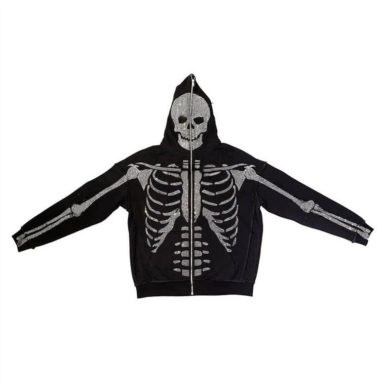 YCNYCHCHY Spring 2023 New Women Y2K Skeleton Hoodies pastel YCNYCHCHY Spring 2023 New Women Y2K Skeleton Hoodies pastel