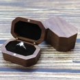 thumbnail image 5 of Caja de anillo cuadrada doble, caja de anillo de boda, caja de anillo de boda de madera, caja de anillo de madera, caja de anillo de boda, para compromiso de boda de San Valentín, para Marr, 5 of 5