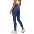 thumbnail image 5 of uublik High Rise Straight Leg Pants for Women Stretchy Pants Pull On Jeggings High Waisted Denim Leggings Casual Pants with Pockets, Dark Blue, 5 of 5