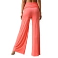 thumbnail image 6 of Shadoumai 2026 Coral Fold Over Yoga Pants, On-Trend Solid Wide Leg Loose Fit Lounge Pants with Ruched Waist, for Yoga Sports Everyday, 6 of 7