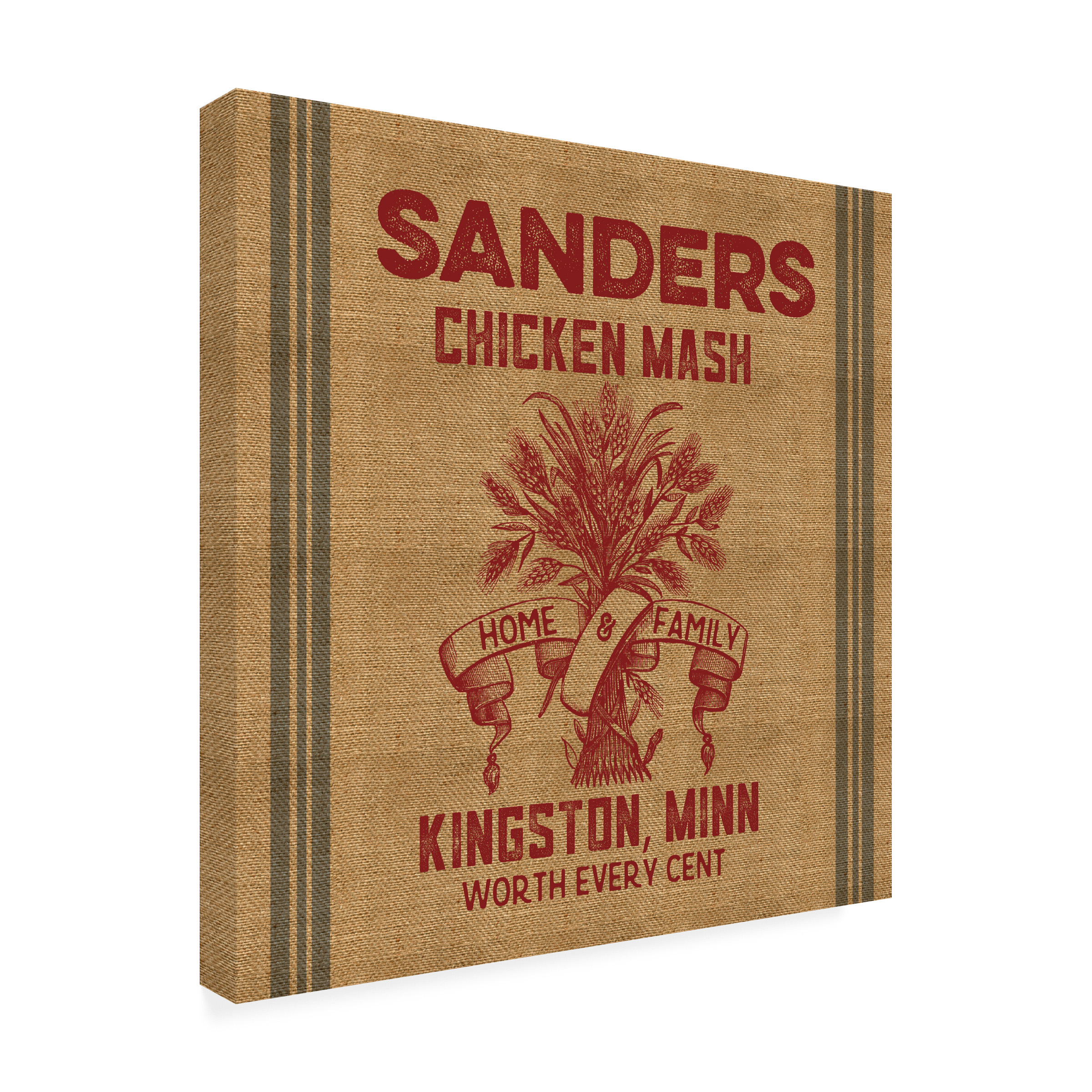 Trademark Fine Art 'Chicken Mash Feed Sack' Canvas Art by Marcee Duggar