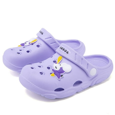 

Boys Girls Clogs With Cartoon Charm Summer Comfy Lightweight Hollow Out Sandals Beach Shoes For Toddler Children Kids