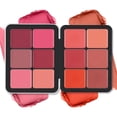 thumbnail image 1 of Paleta de rubor de 12 colores, rubor iluminador en polvo, maquillaje de larga duración, resistente a las manchas, aspecto natural, mezclable, acabado mate sin crueldad animal, paleta de rubor para con, 1 of 5