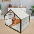 thumbnail image 2 of Pastel Pet House, Vertically Striped Pattern Different Colored Straight Lines Classical Old Fashioned, Outdoor & Indoor Portable Dog Kennel with Pillow and Cover, 5 Sizes, Multicolor, by Ambesonne, 2 of 4