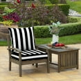 thumbnail image 5 of ARDEN Outdoor Deep Seat Cushion Set (4-Pack), 22 in x 24 in, Weather-Proof, Rain-Proof, Fade Resistant Patio Cushion for Chair, Sofa, and Couch Black Cabana Stripe, 5 of 8