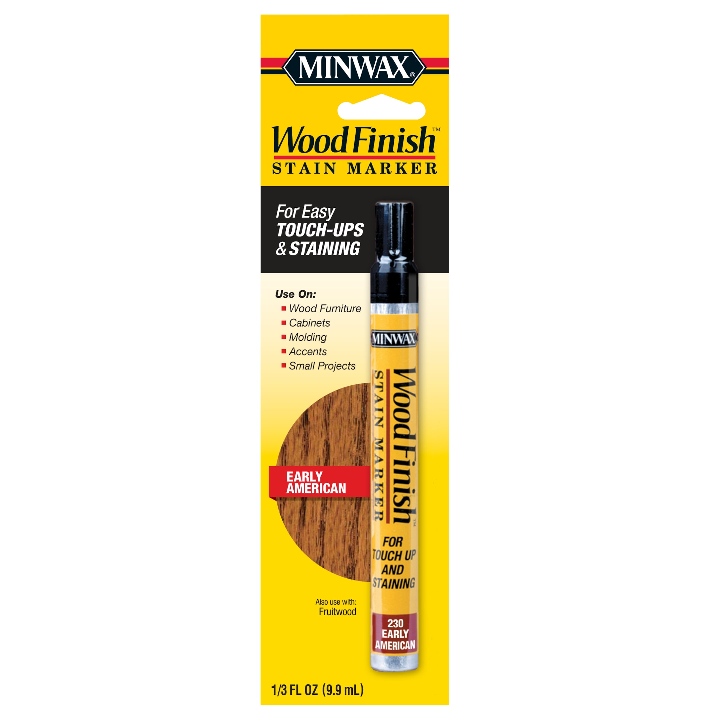 Minwax Wood Finish Stain Marker Early American 6Pk, .33 oz. Walmart