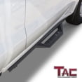 thumbnail image 2 of TAC Sidewinder Running Boards Fit 2019-2025 Chevy Silverado/GMC Sierra 1500 | 2020-2025 2500/3500 Regular Cab 4” Drop Side Step Nerf Bars Rock Slider Pickup Truck Fine Texture Black, 2 of 8