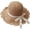 Coffee, variant on Women Girls Bowknot Straw Hats Sun Protection Roll Up Floppy Sun Hat Parent-Child Holiday Travel Beach Cap Topee