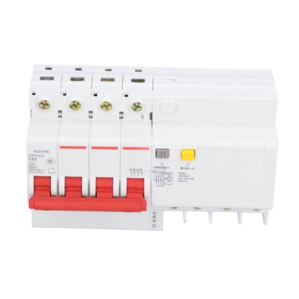 Interruptor De Aire De Bajo Voltaje, Disyuntor Miniatura Ignífugo De Carcasa PA66 CA 400 V 63 A Para De Iluminación