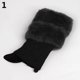 thumbnail image 1 of Calentadores de piernas para mujer harmtty, con puños de bota acanalados y peludos para otoño e invierno, color negro, 1 of 8