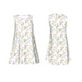 thumbnail image 3 of Bixox Robe Sans Manches à Imprimé Floral pour Femmes avec Poches, Robe Décontractée Longueur Genou pour l'Été-TTG, 3 of 7
