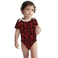 thumbnail image 2 of Gaeub Red Skulls Print Infant Climbing Onesie,Toddler Outfit,Newborn Baby Bodysuit,Baby Boy Girl Clothes -18 Months, 2 of 6