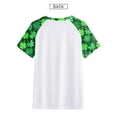 thumbnail image 7 of SLADYGLO Women Letters Shamrock Printed Crew Neck Raglan Short Sleeve T-Shirt, 7 of 7