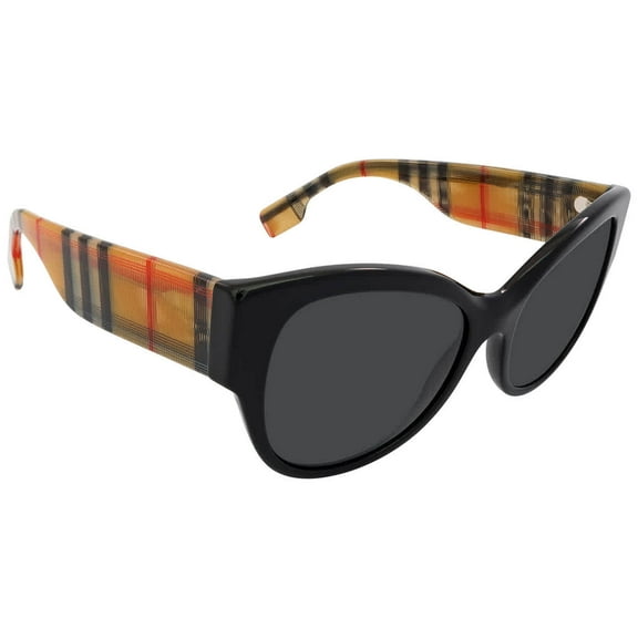 Burberry  Plastic Womens Butterfly Sunglasses Black 54mm Adult