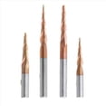 thumbnail image 1 of 4 Piezas Fresa de Extremo de Punta de Bola Cónica en Espiral de Carburo Broca de Enrutador de Vástago de 6 mm Brocas de Tallado CNC para Carpintería Fresa de Madera, 1 of 5