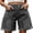 Black-1, variant on Women's Jean Shorts Y2K High Waist Baggy Wide Leg Denim Shorts Rolled Cuff Distressed Jorts for Summer Streetwear