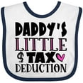 thumbnail image 3 of Inktastic Daddy's Little Tax Deduction Pink Hearts Boys or Girls Baby Bib, 3 of 4