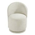 thumbnail image 5 of DREAMSIDEA Swivel Dining Chair, Upholstered Barrel Accent Chair for Dining Room & Kitchen Chairs, Morden Round Vanity Chair for Living Room&Bedroom, Chenille-Light Sand, 5 of 6
