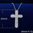 thumbnail image 3 of QQTDFG Gorgeous 925 Silver Cross Jewelry Cubic Zirconia Necklaces Pendants Party Gifts-#12, 3 of 3