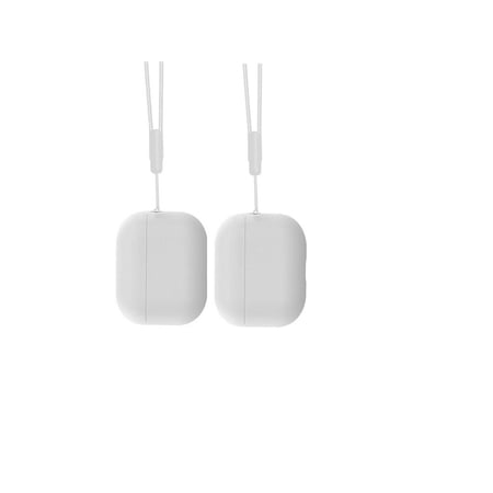 2PCS New Anti Shock Lanyard Anti-Lost Anti Abrasion Silicone Protective Cover Earphone Cases For Airpods Pro 2 Case Soft Skin Box WHITE