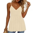 thumbnail image 4 of QASIEATN Womens Summer Tops V Neck Solid Color Casual Tank Tops Sleeveless Womens Tank Tops, 4 of 6