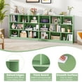 thumbnail image 6 of Costway 8 Cube 3-Tier Open Wooden Bookshelf Toy Storage Organizer with Anti-toppling Kits Green, 6 of 9
